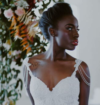 African American bridal beauty